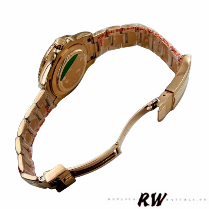 Rolex Yacht-Master 116695 Everose Gold Black Dial 40MM Mens Replica Watch