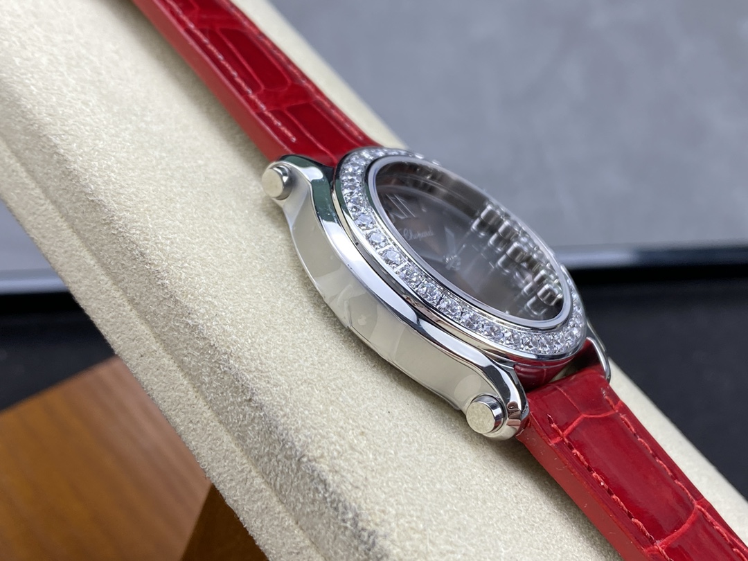 Chopard Happy Sport Diamond Bezel Brown Quartz 278475-3037