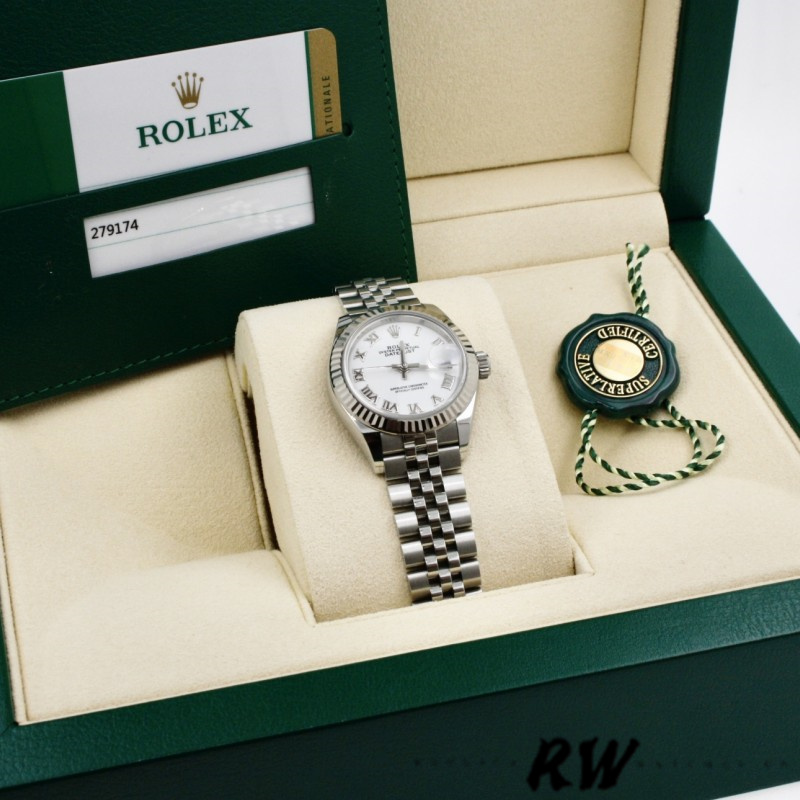Rolex Datejust 279174 Stainless Steel White Roman Numeral Dial 28mm 31mm Lady Replica Watch