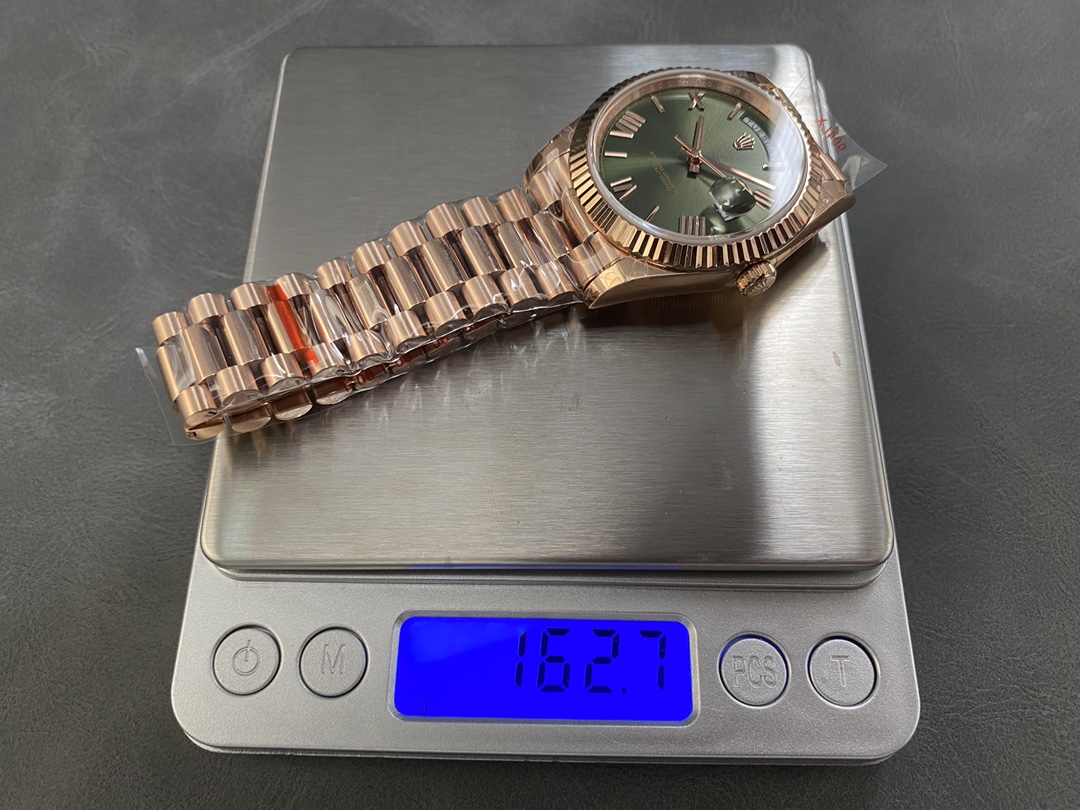 Rolex Day Date 40 18k Everose Gold Olive Green Dial m228235 0025 40mm