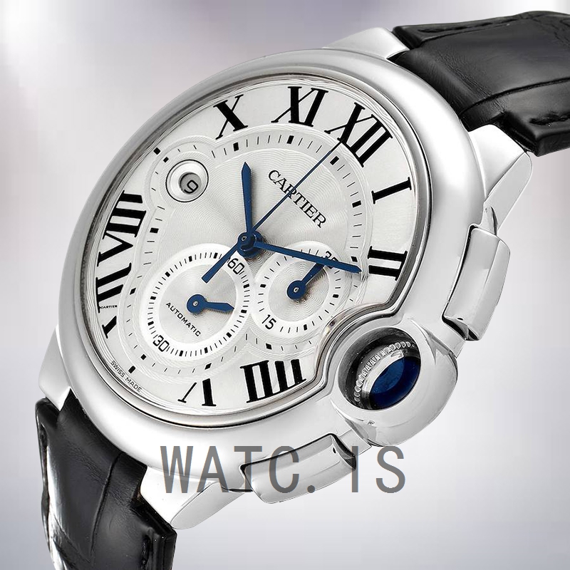 Cartier Ballon Bleu 47mm W6920003 Men's Silver Dial Silver-tone