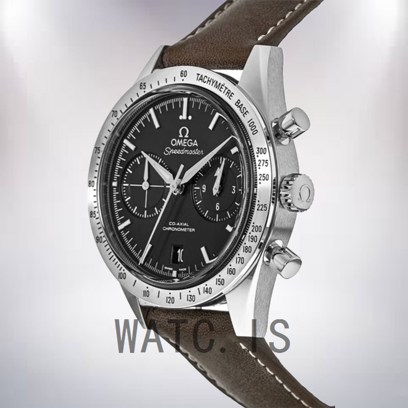 Omega Speedmaster 41mm Men 331.12.42.51.01.001 Automatic Leather Strap