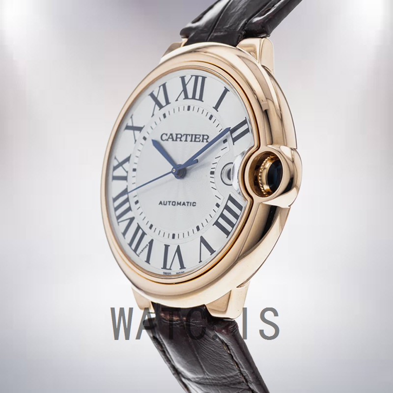 Cartier Ballon Bleu 42mm Men's WGBB0030 Leather Strap Automatic