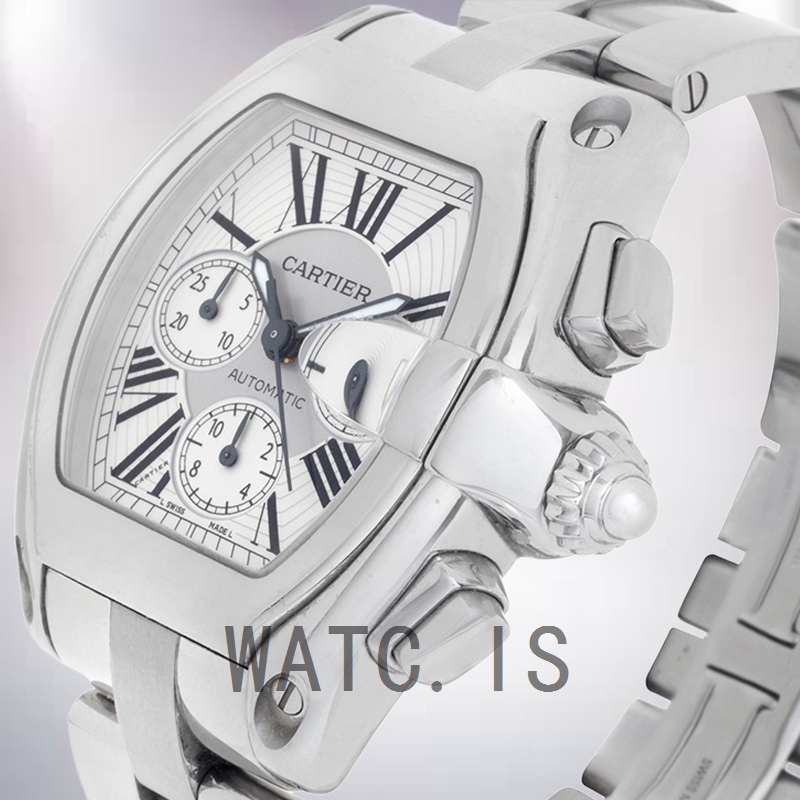 Cartier Roadster 41mm W62019X6 Men's Bracelet Silver-tone