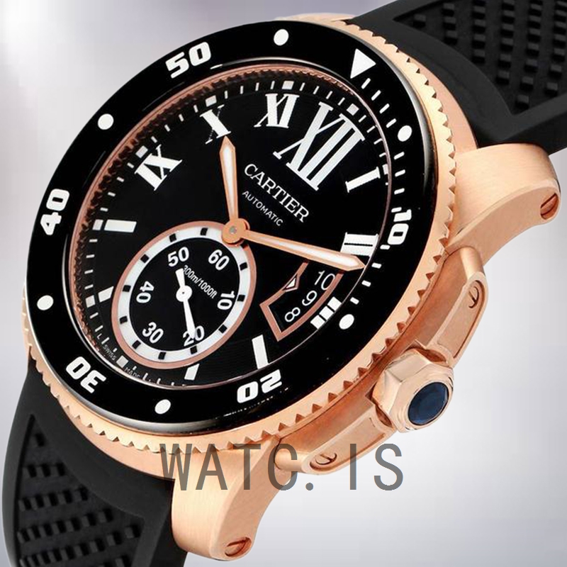 Cartier Calibre 42mm Men's W7100052 Rose Gold-tone