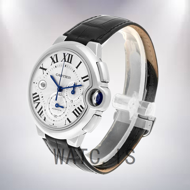 Cartier Ballon Bleu 47mm W6920003 Men's Silver Dial Silver-tone