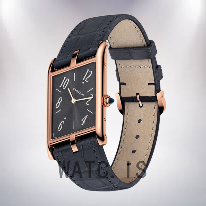 Cartier Tank Asymetrique WGTA0043 Men's 26mm Quartz Rose Gold-tone