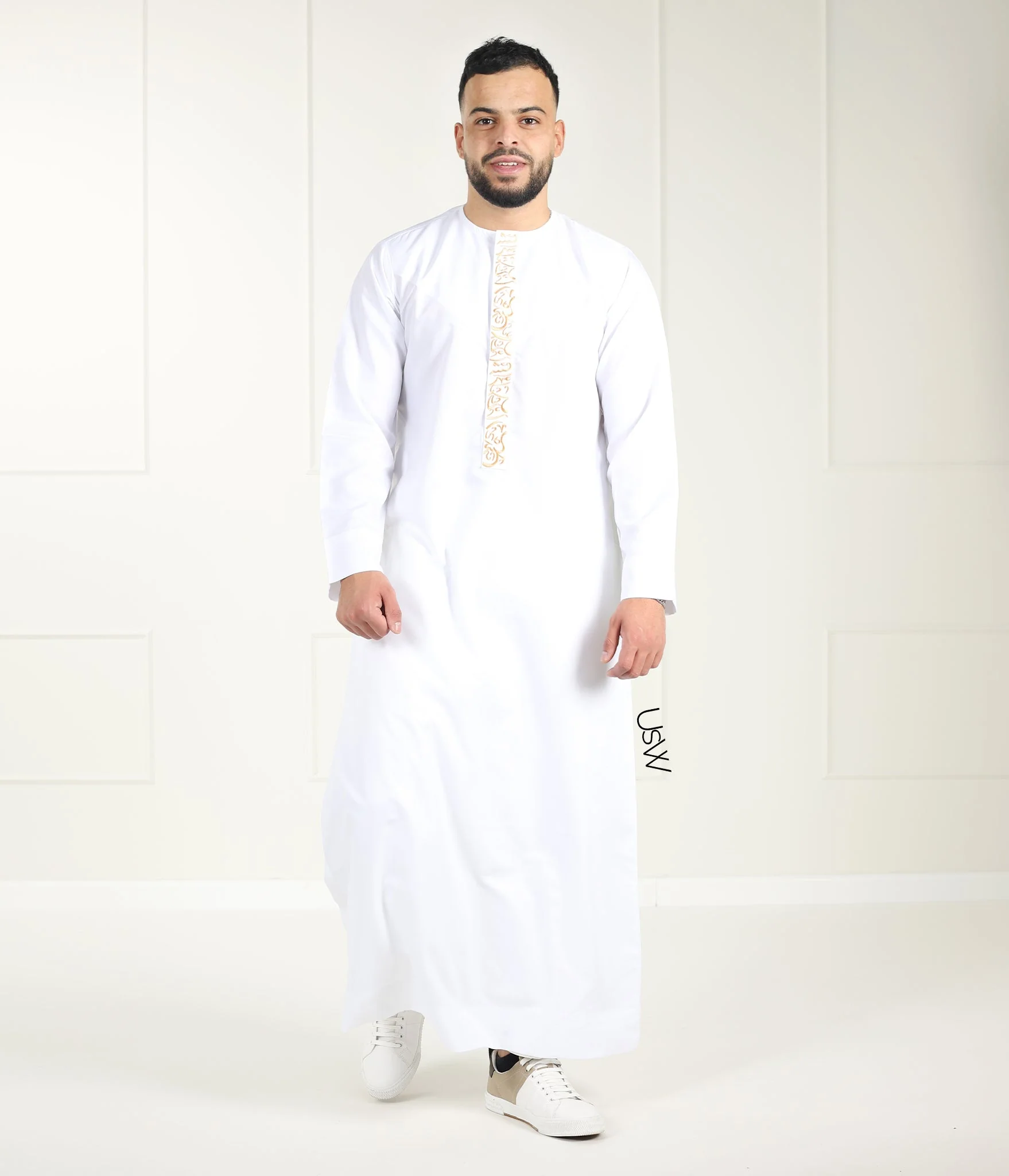 Qamis Arabesque White