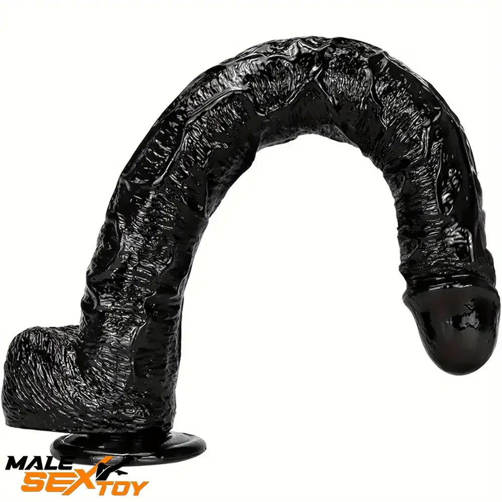 16.5in Realistic Large Long Black Anal Dildo For Female Prostate Toy | male sex toys