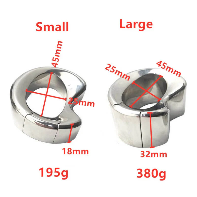 Stainless Steel Cock Ring Weight Male Metal Ball Stretcher | male sex toys