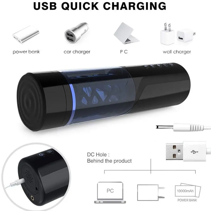 Multi Vibrating Frequencies Secret Pocket Pussy Bluetooth Masturbator | male sex toys