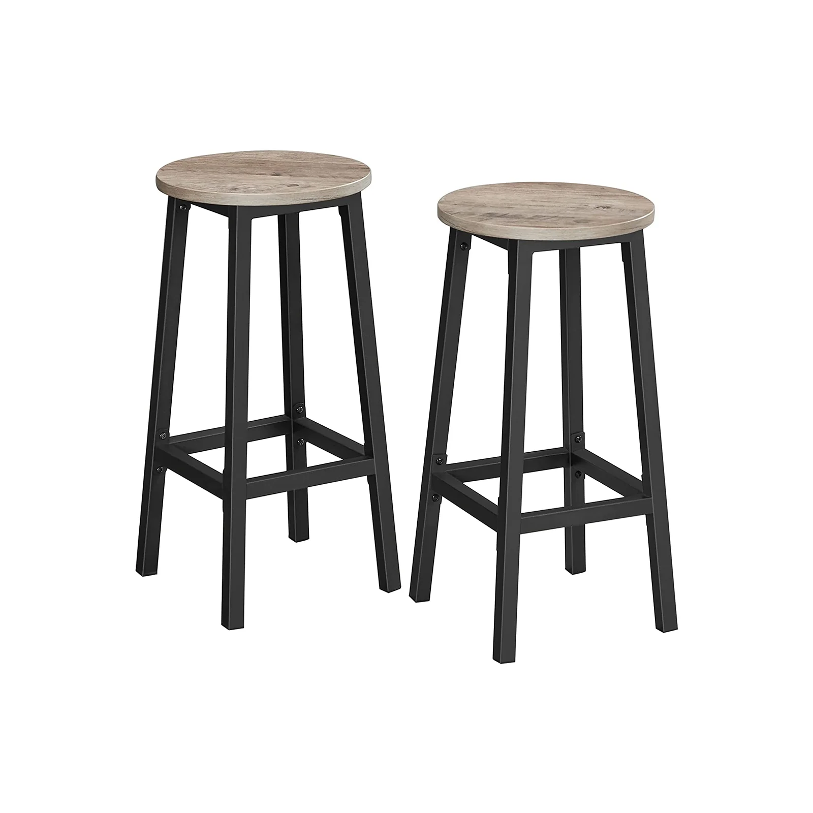 Barhocker 2er Set mit Fußstützen