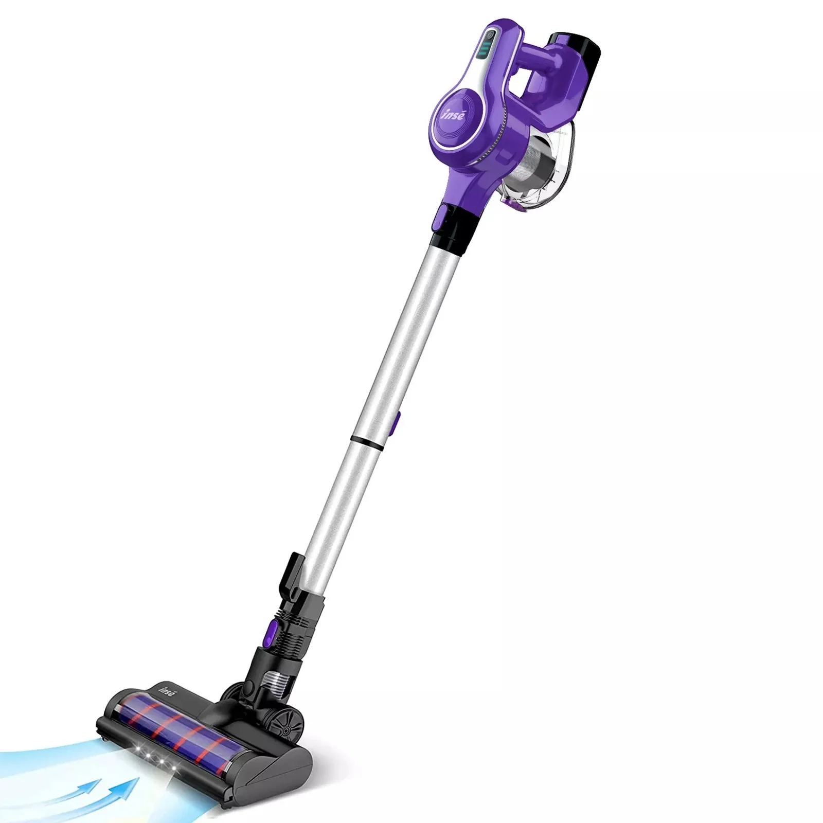 【DE Stock】INSE S6 Akku-Staubsauger -23Kpa Saugleistung für Teppich&Tierhaare | Lila