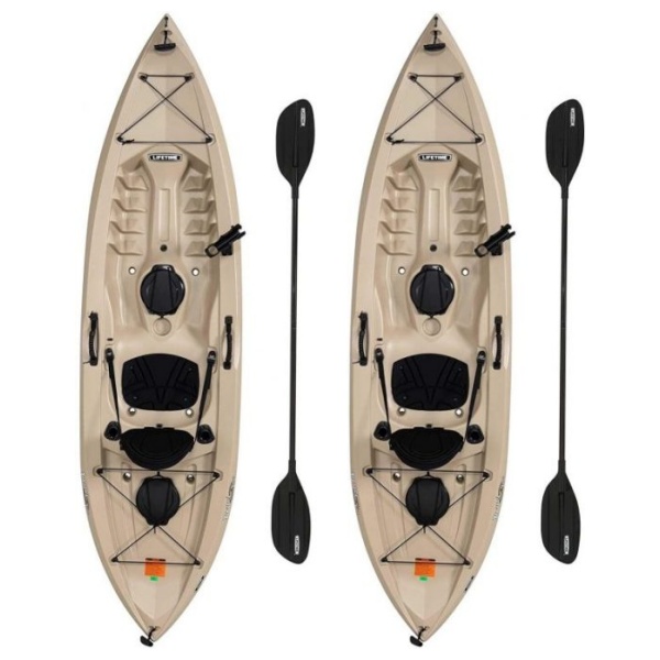 2025 Lifetime 90806 Tamarack Angler 100 Angelkajak – 2er-Pack (Paddel enthalten)