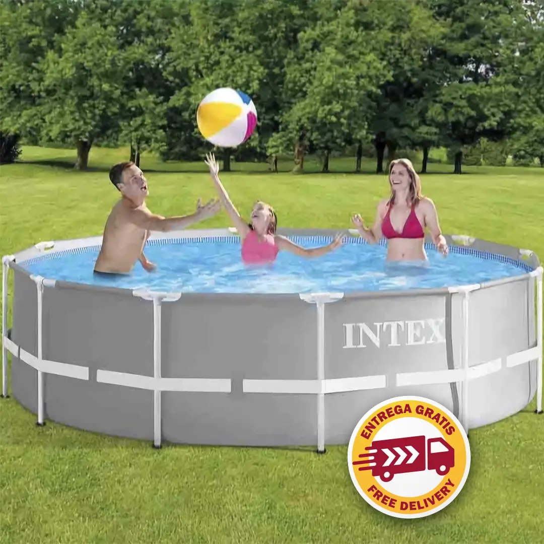 2025 Intex 12 Fuß x 39 Zoll Prism Frame Pool (Filter und Leiter inklusive)