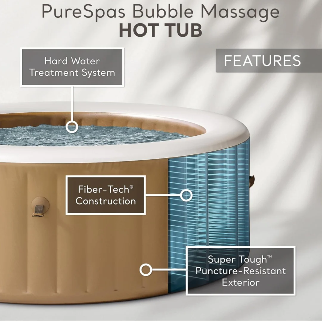 2025 Intex PureSpa Bubble Massage 120-Düsen Aufblasbarer Whirlpool Spa-Set