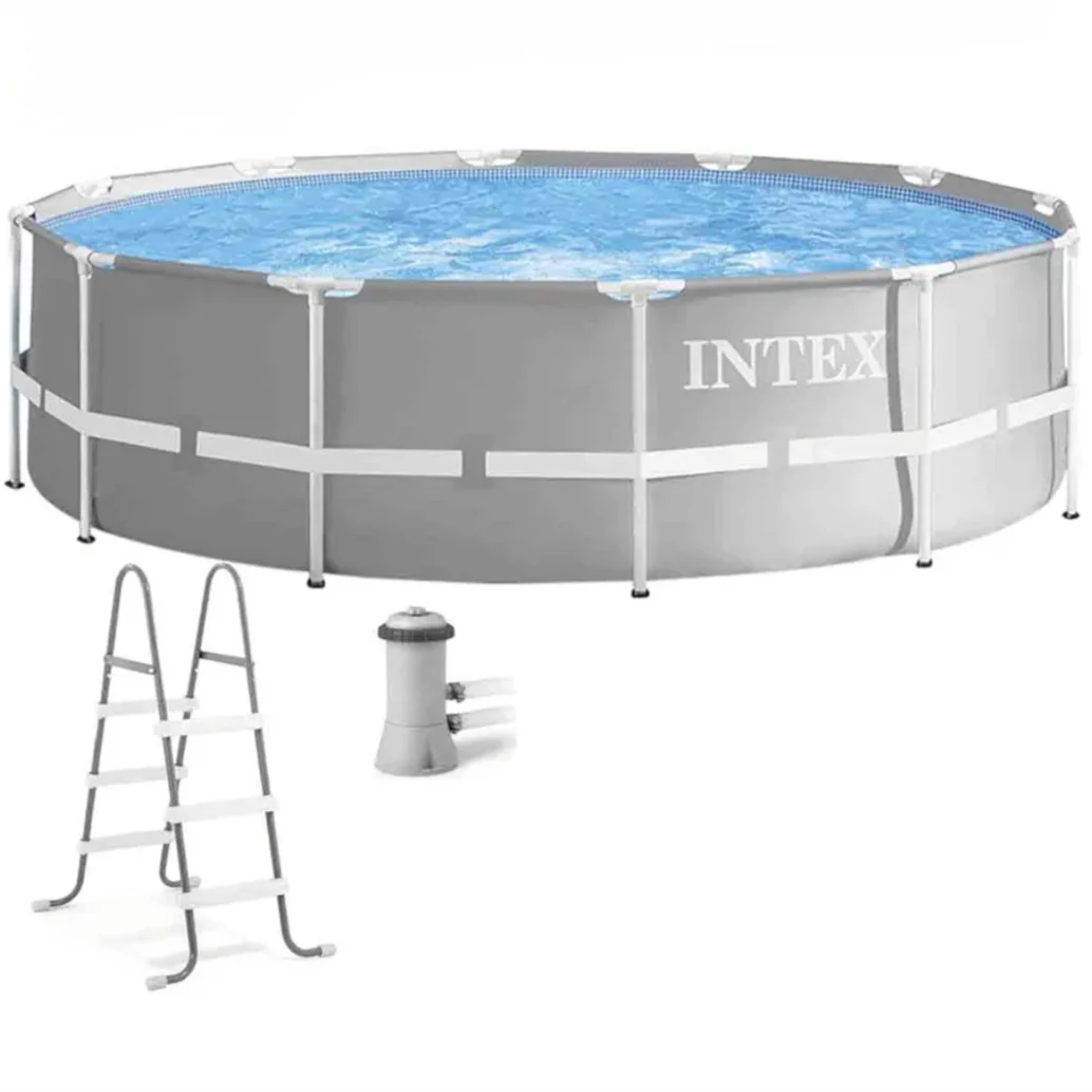 2025 Intex 12 Fuß x 39 Zoll Prism Frame Pool (Filter und Leiter inklusive)