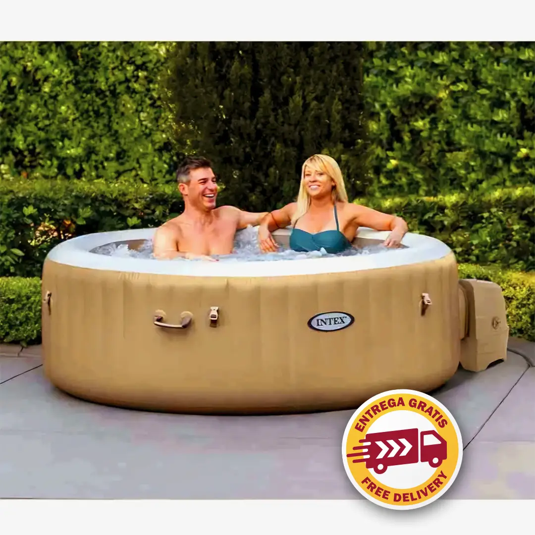 2025 Intex PureSpa Bubble Massage 120-Düsen Aufblasbarer Whirlpool Spa-Set