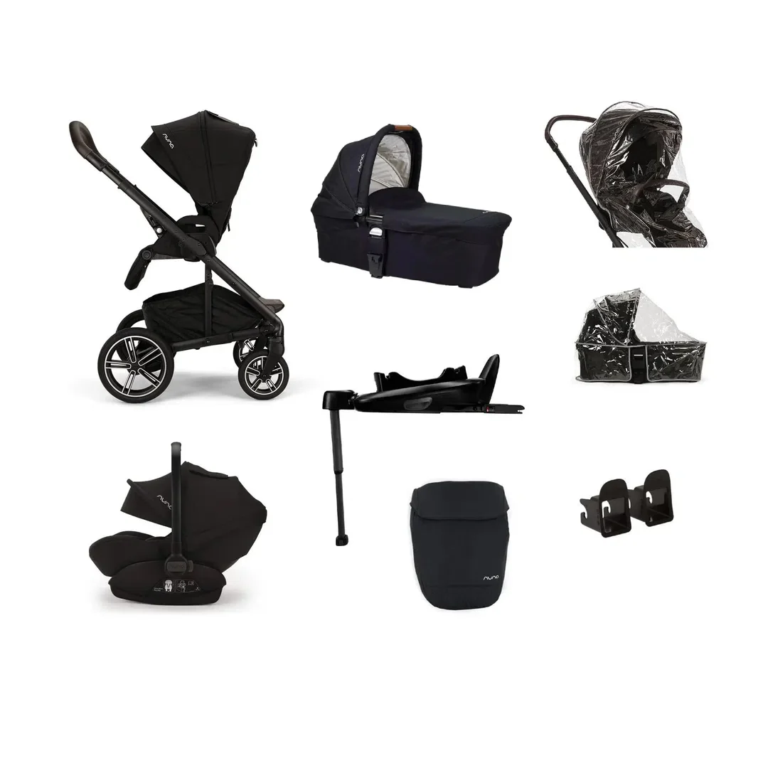 2025 Nuna Mixx Next + Arra Next Premium Reisesystem | Inkl. Kinderwagen, Babyschale & Tragetasche | 360°-Drehbase & ISOFIX