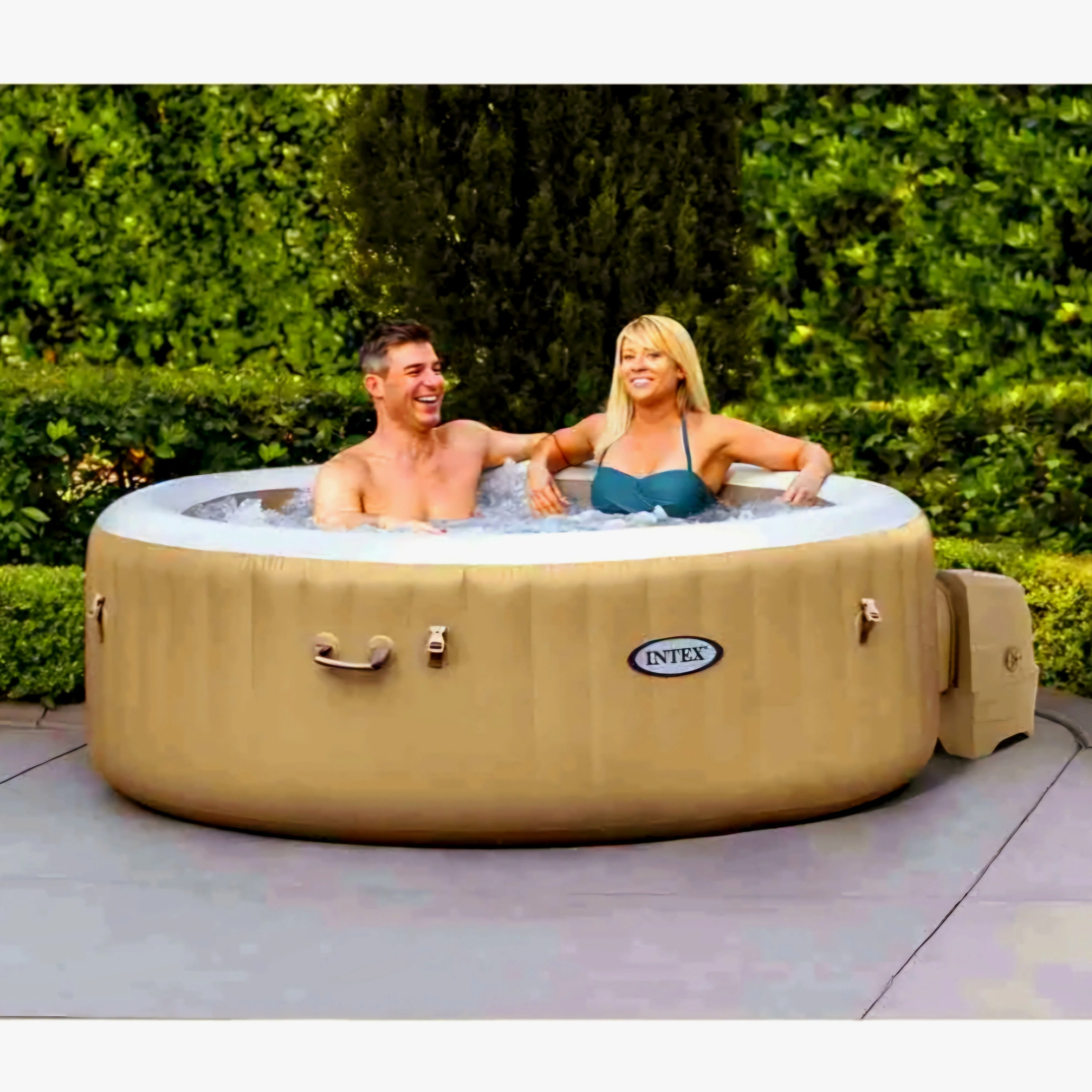 2025 Intex PureSpa Bubble Massage 120-Düsen Aufblasbarer Whirlpool Spa-Set