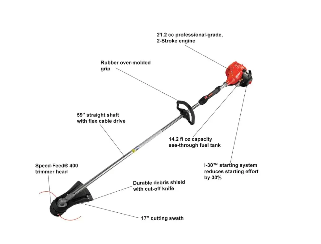 ECHO SRM-225 Gerade Stiel Motorsense 2-Takt Benzin 21,2 ccm