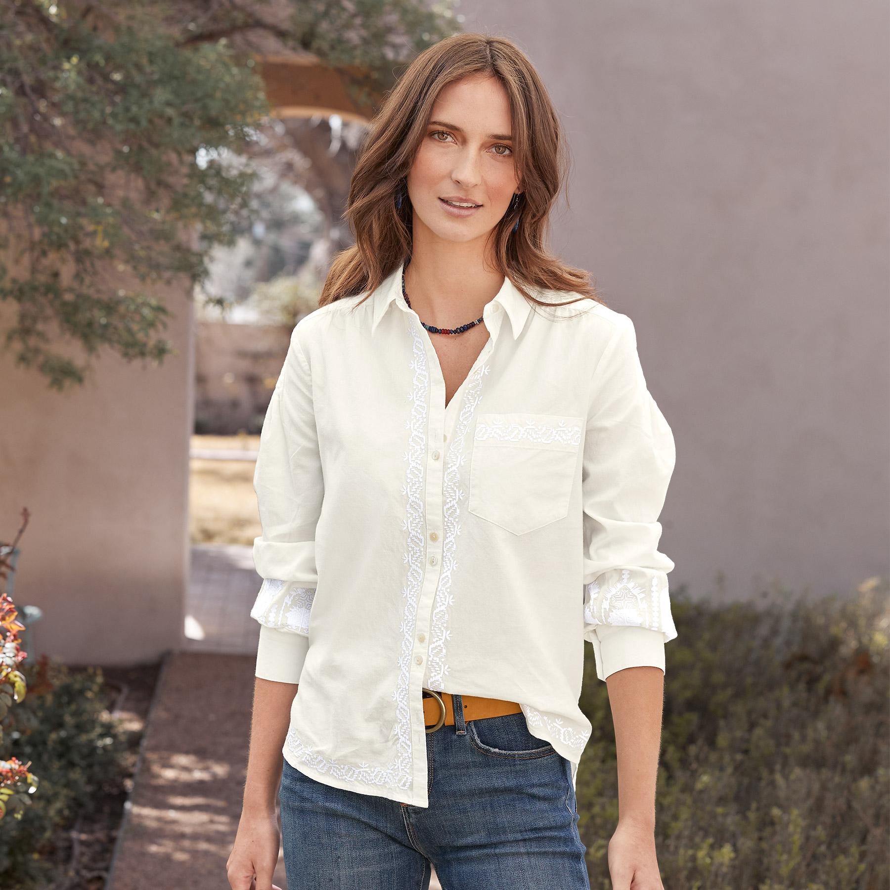 Karla Embroidered Shirt, Petite - Sundance Catalog