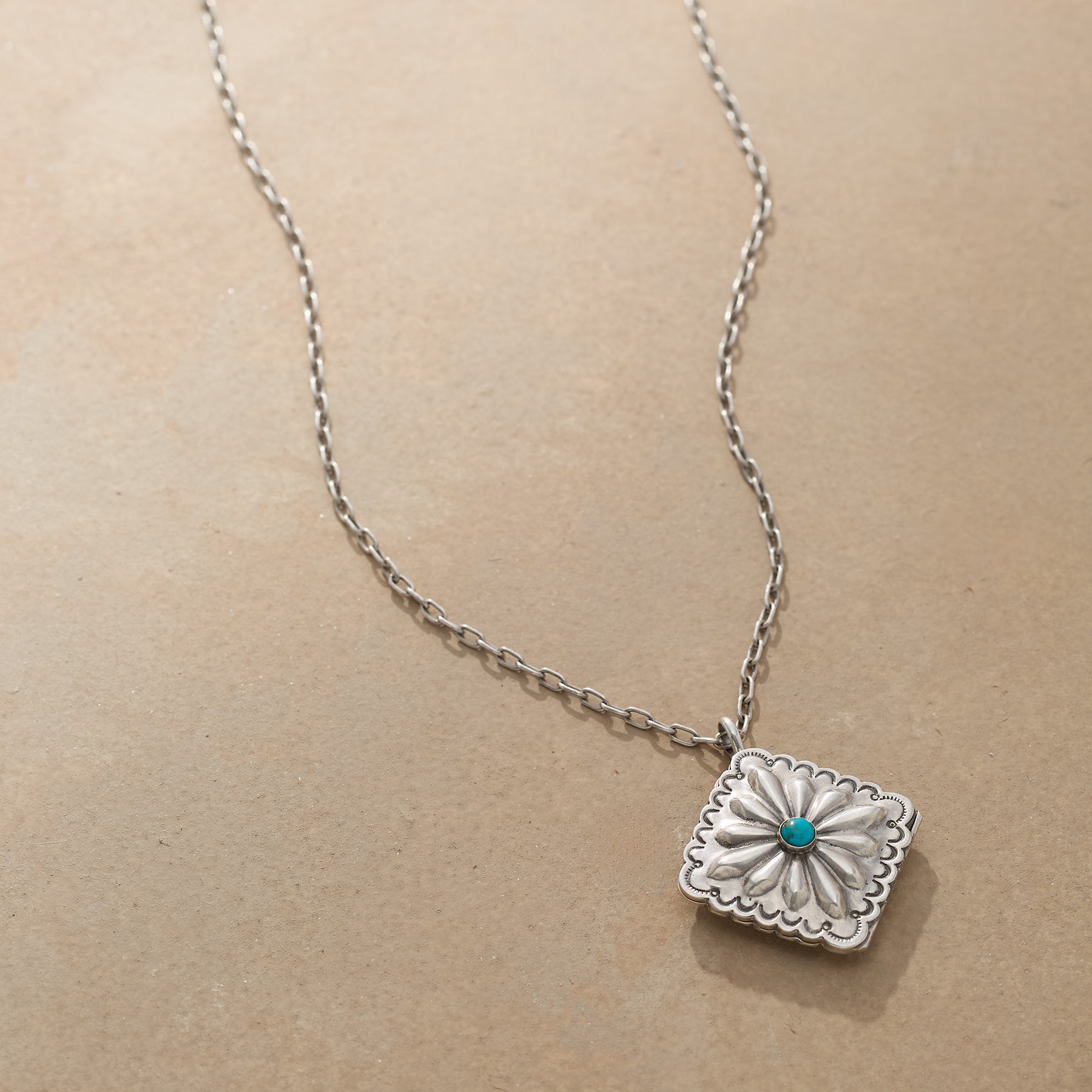 Concho Locket Necklace - Sundance Catalog
