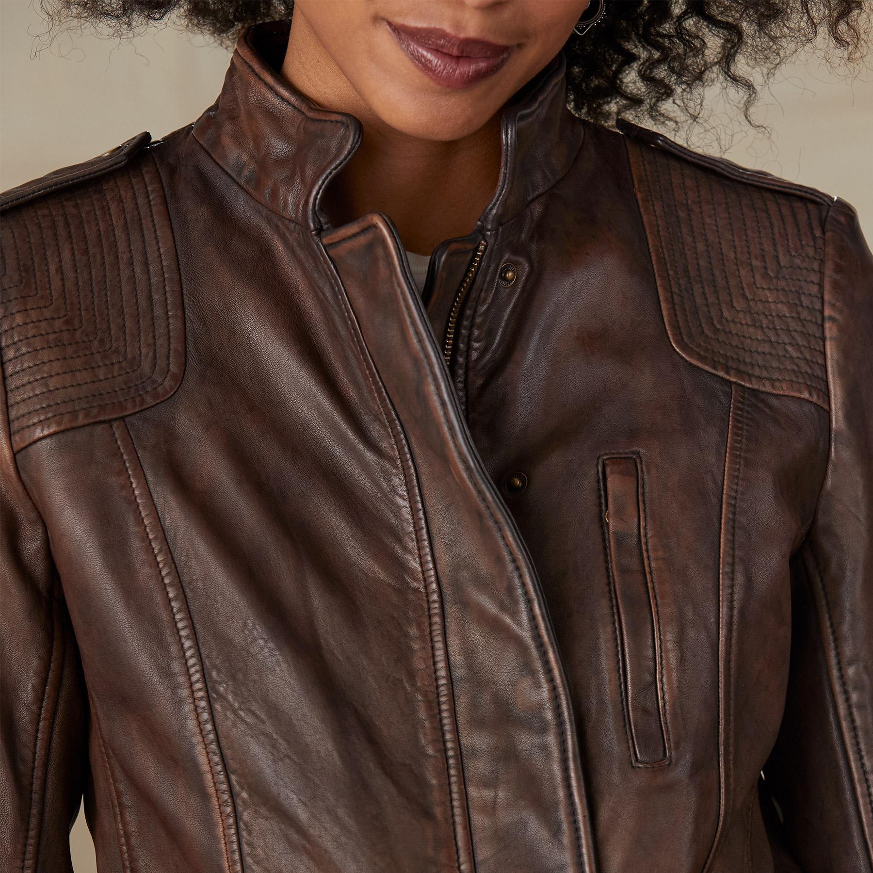 Angela Leather Jacket, Petites