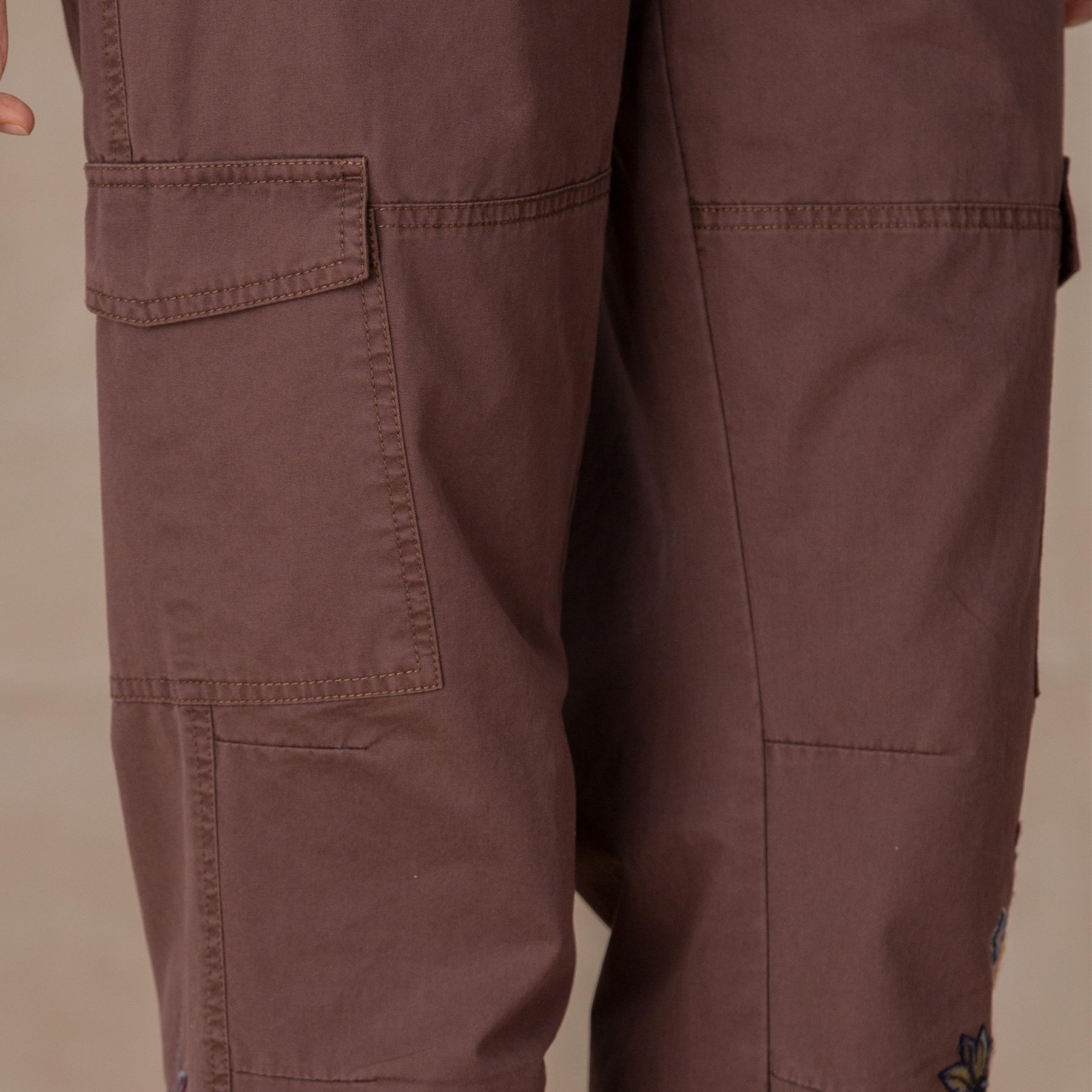 Natalia Embroidered Pants, Petite