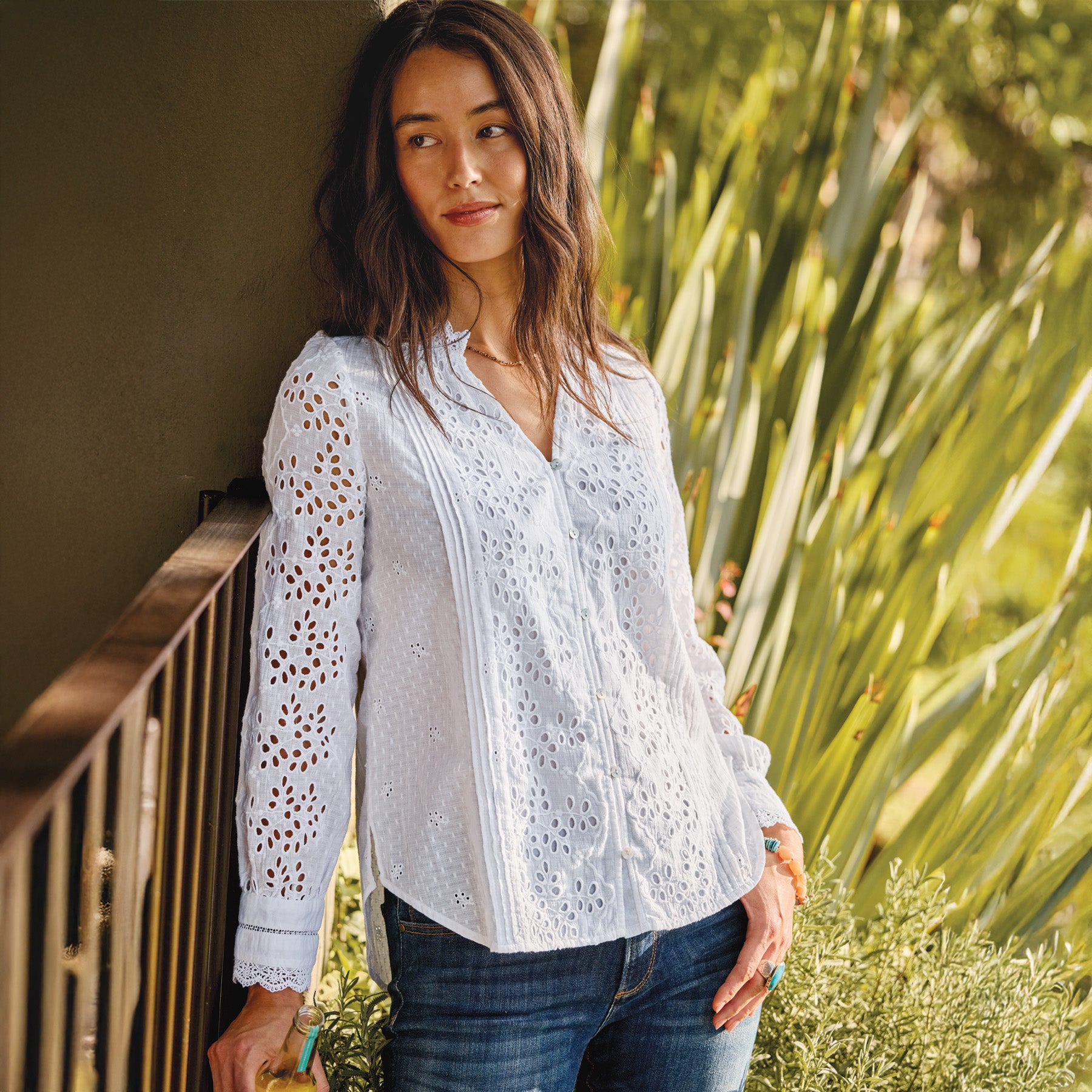 Valeria Eyelet Shirt | Sundance Outlet
