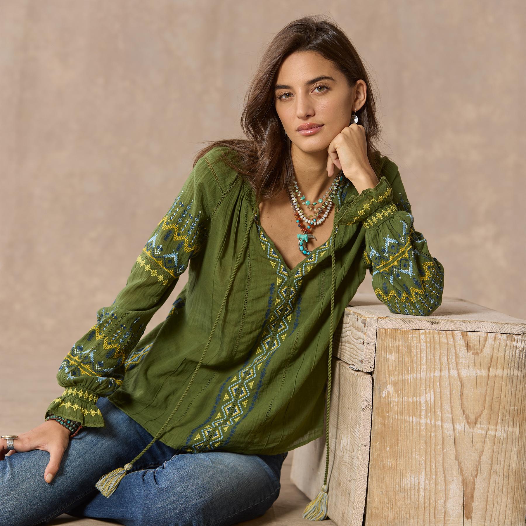 Totora Embroidered Top | Sundance Catalog Outlet