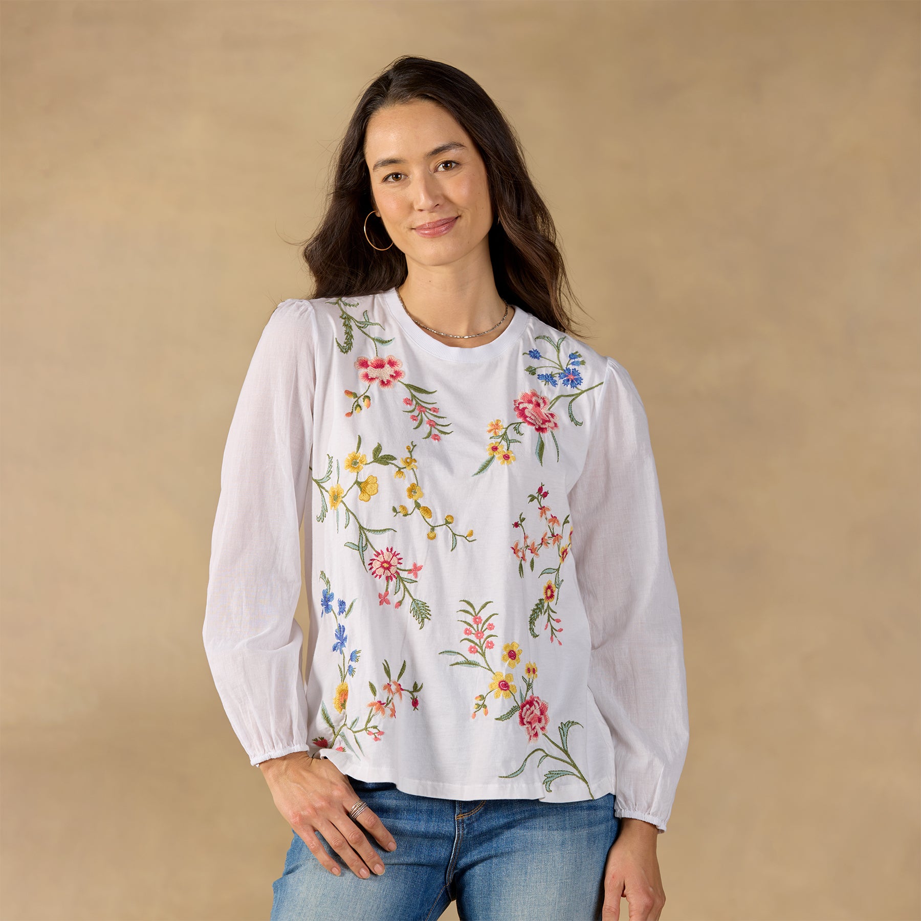 Sophia Mixed-Media Top | Sundance Outlet