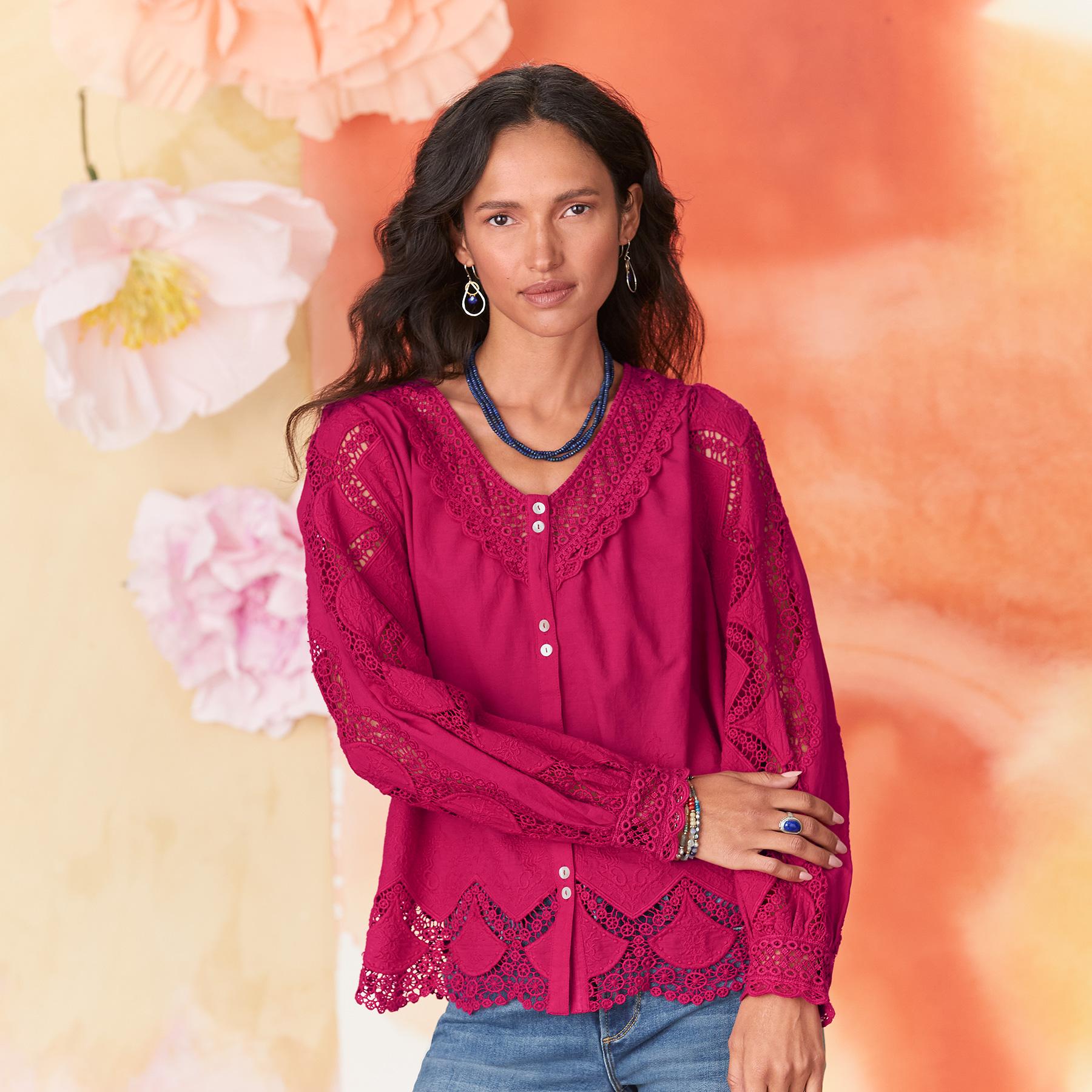 Trudy Lace Top - Sundance Catalog