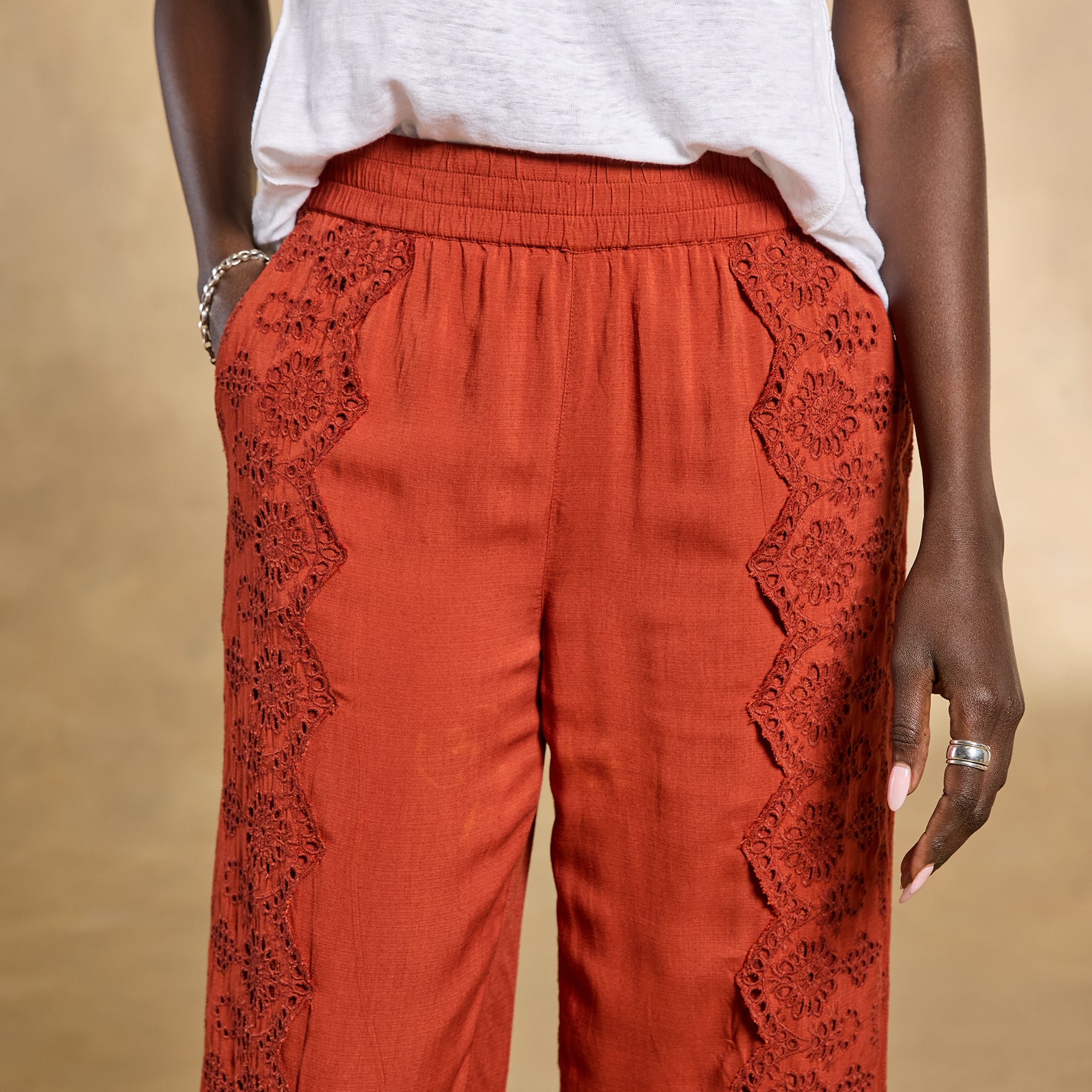 Suvi Eyelet Pants | Sundance Outlet