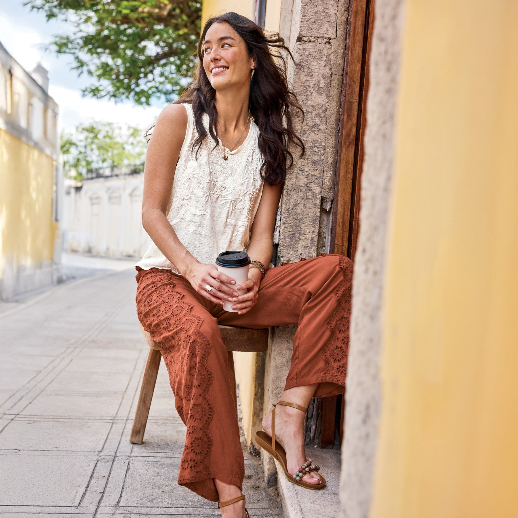 Suvi Eyelet Pants | Sundance Outlet