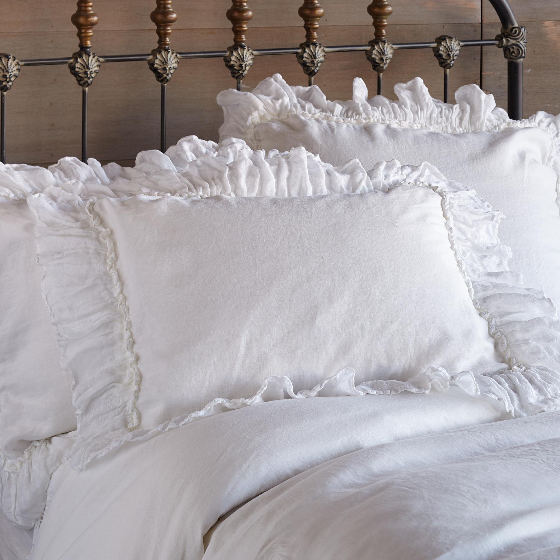 Gossamer Linen Ruffle Sham