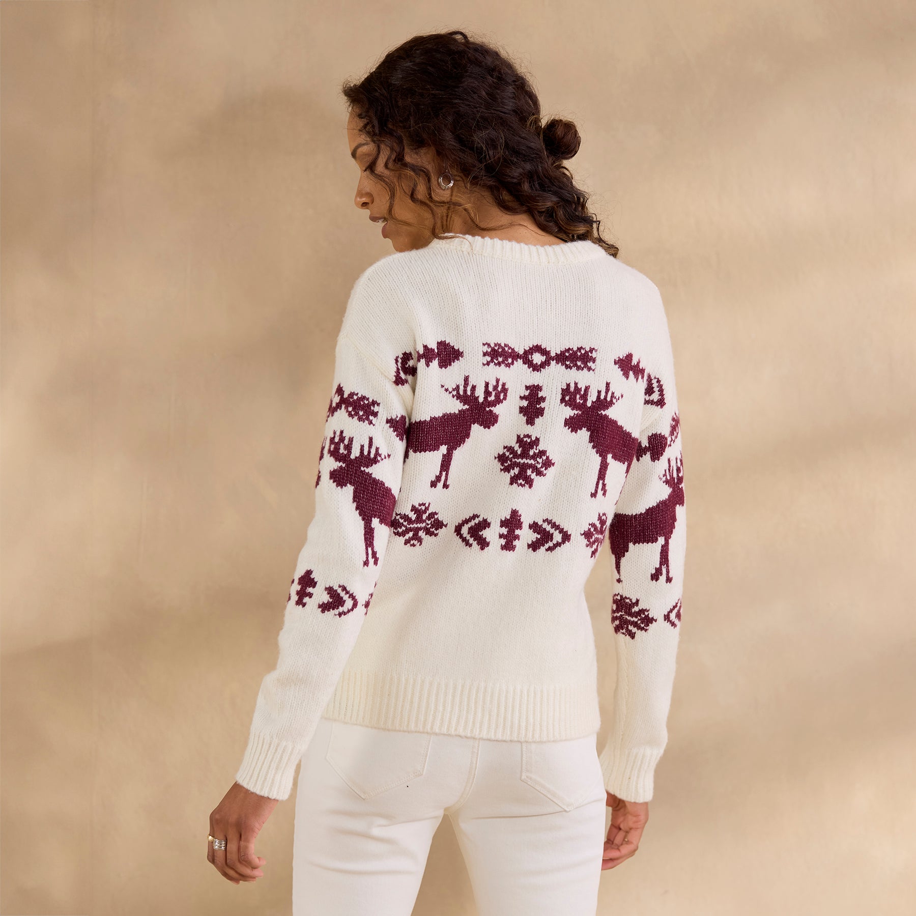 Spirited Moose Sweater, Petite | Sundance Outlet