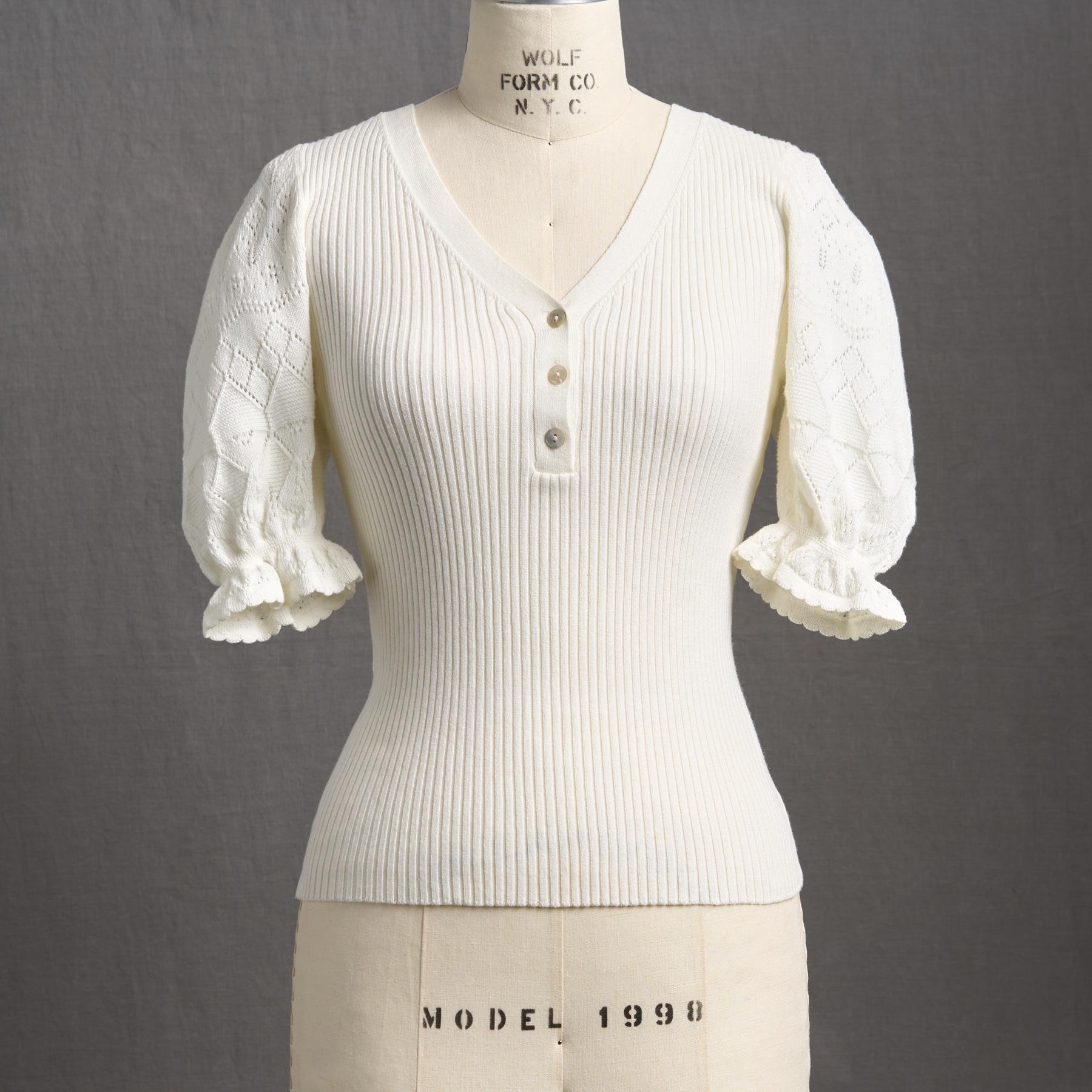 Twyla Stitch Sweater - Sundance Catalog