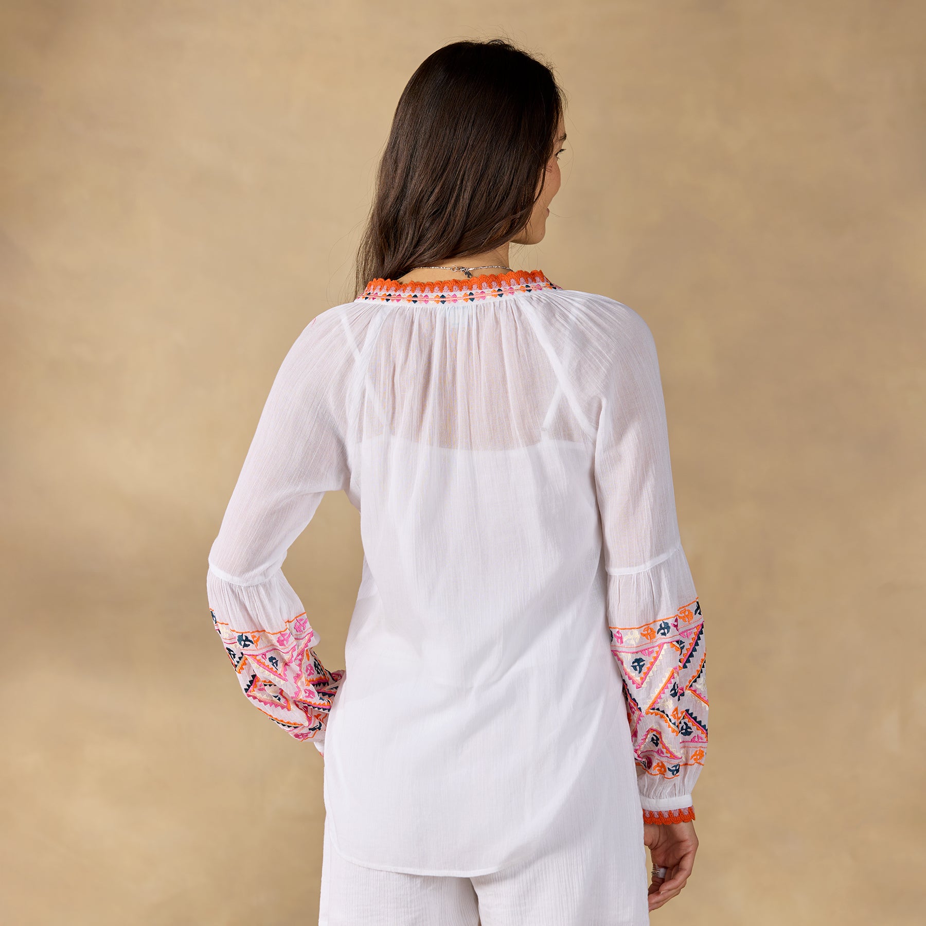 Leda Embroidered Top, Petite