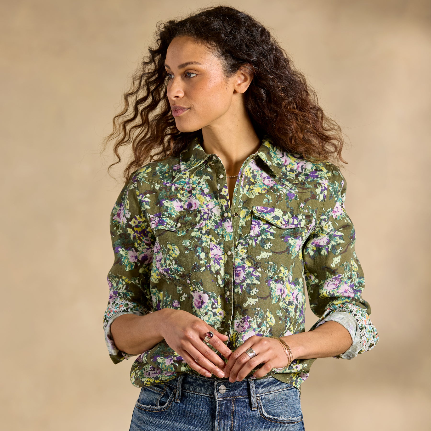 Willow Linen Floral Shirt | Sundance Outlet
