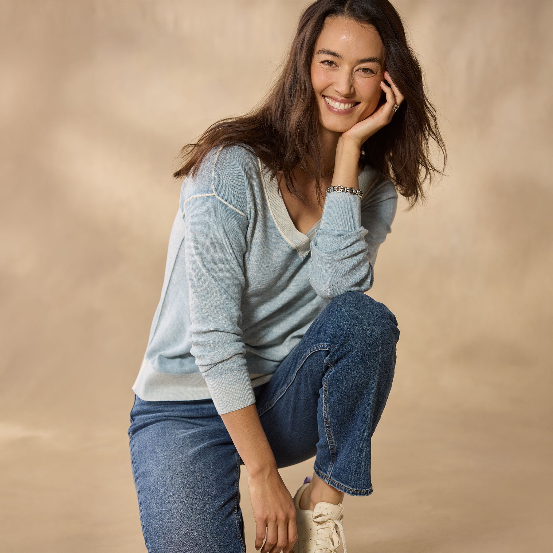 Samantha V-Neck Sweater, Petite