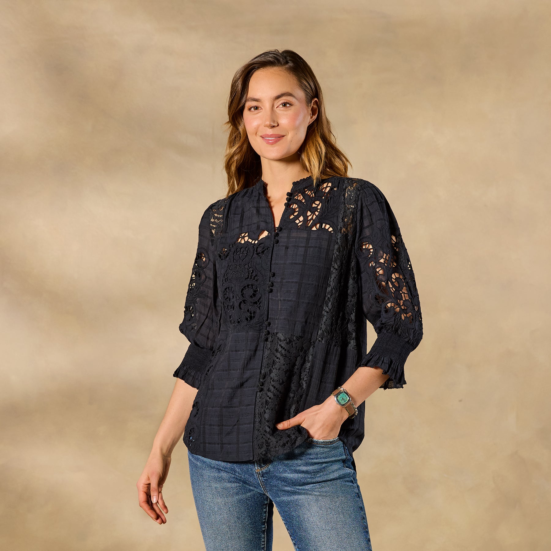 Garbo Lace Top, Petite