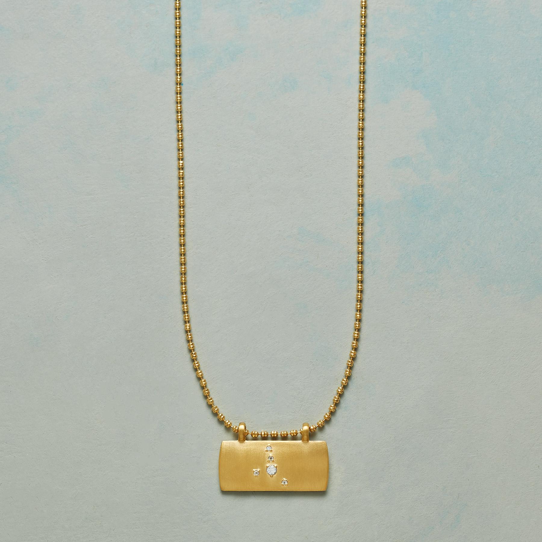 Gold Plate Astrological Pendant Necklace