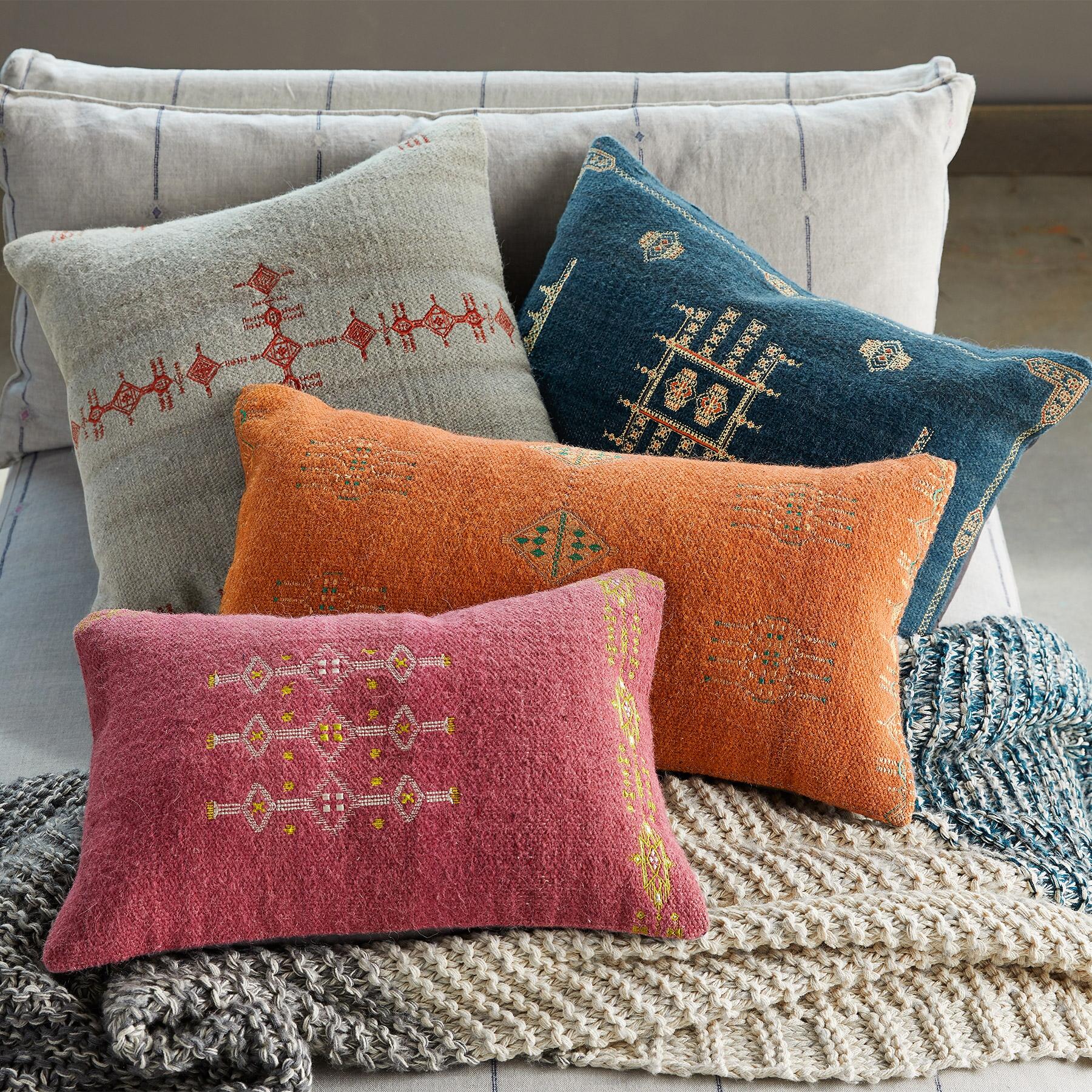 Sunset Ridge Blue Bolster Pillow | Sundance Outlet