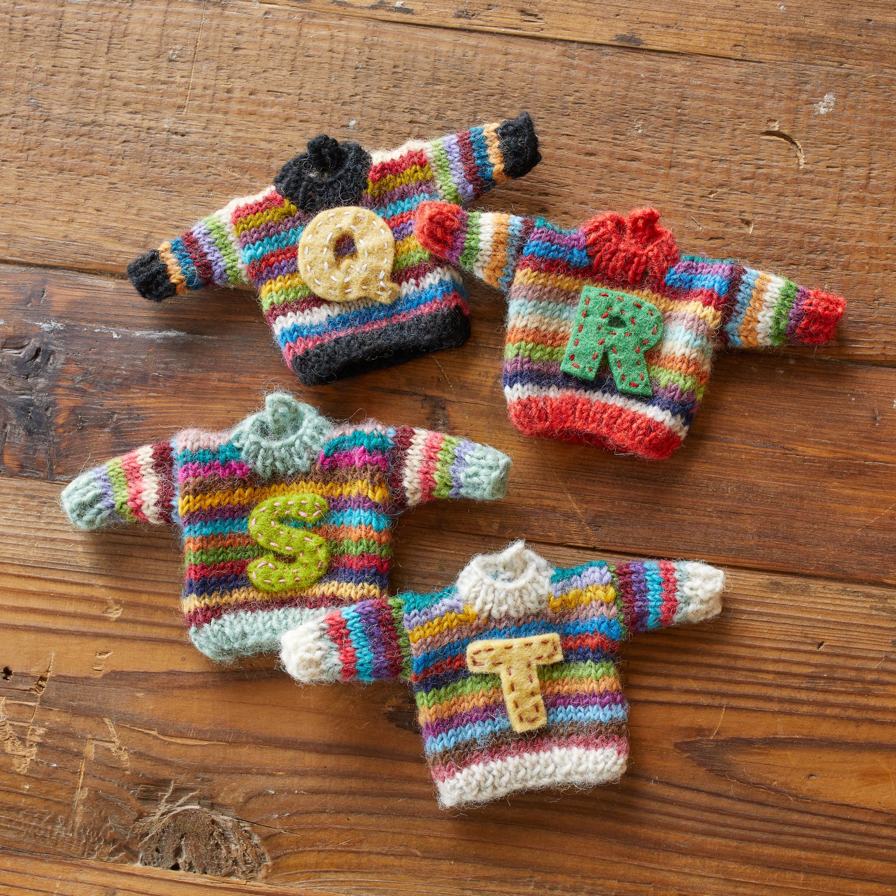 Striped Initial Sweater Ornament | Sundance Outlet