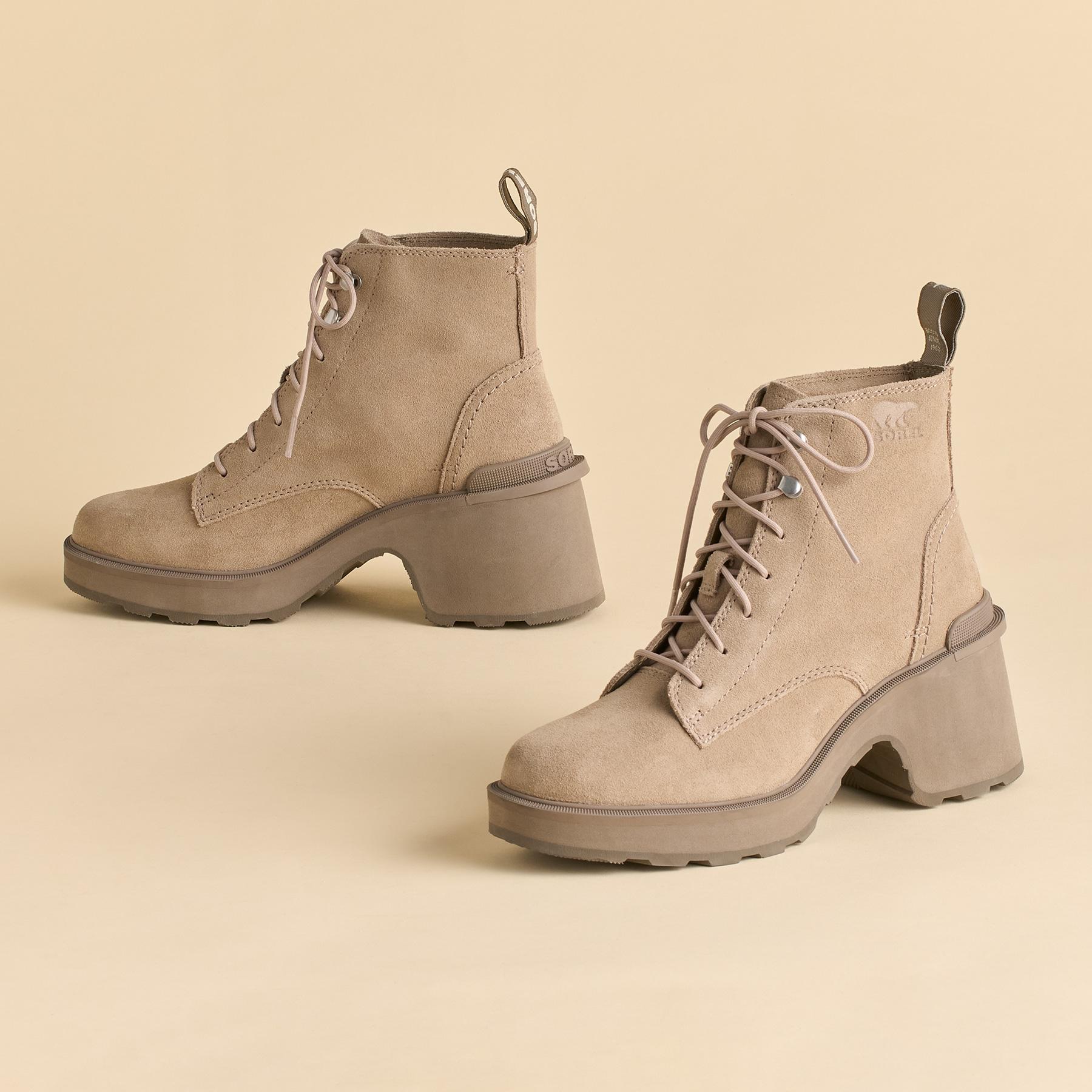 Hi-line Heel Lace Boots