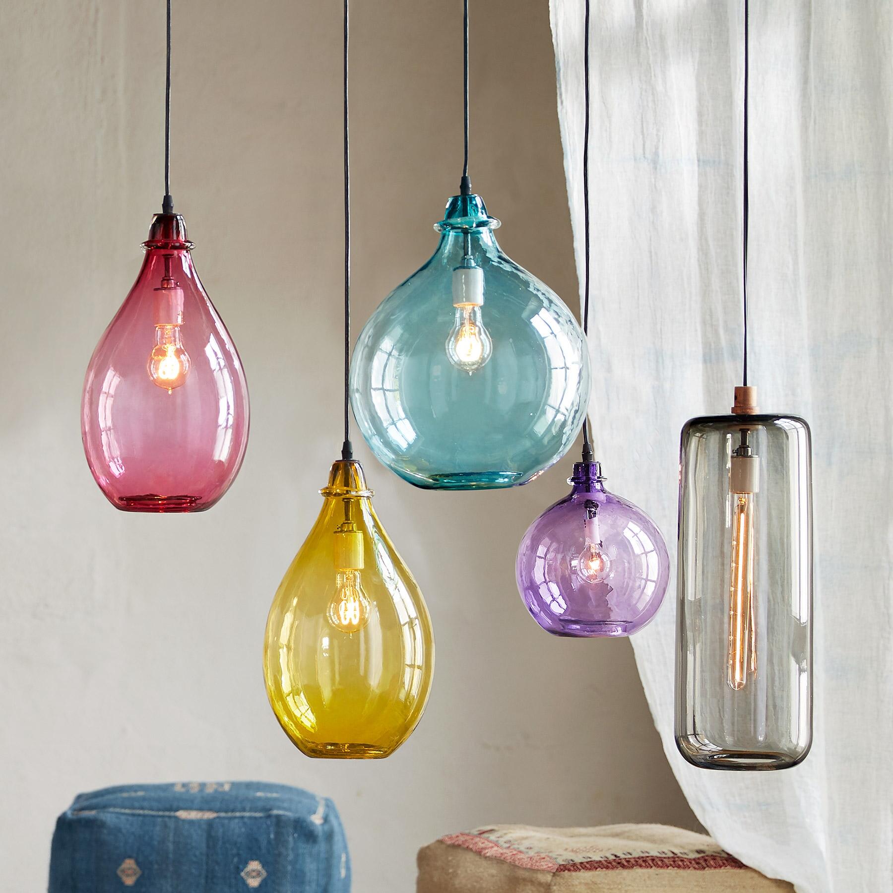 Salon Glass Oval Pendant Light