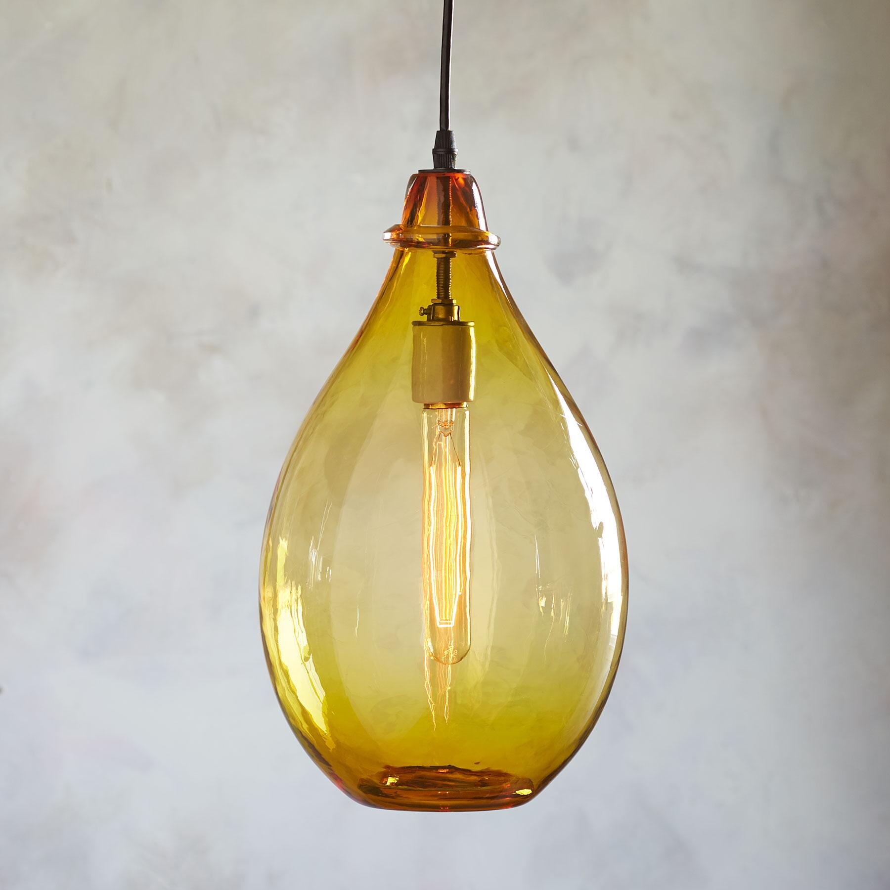 Salon Glass Oval Pendant Light