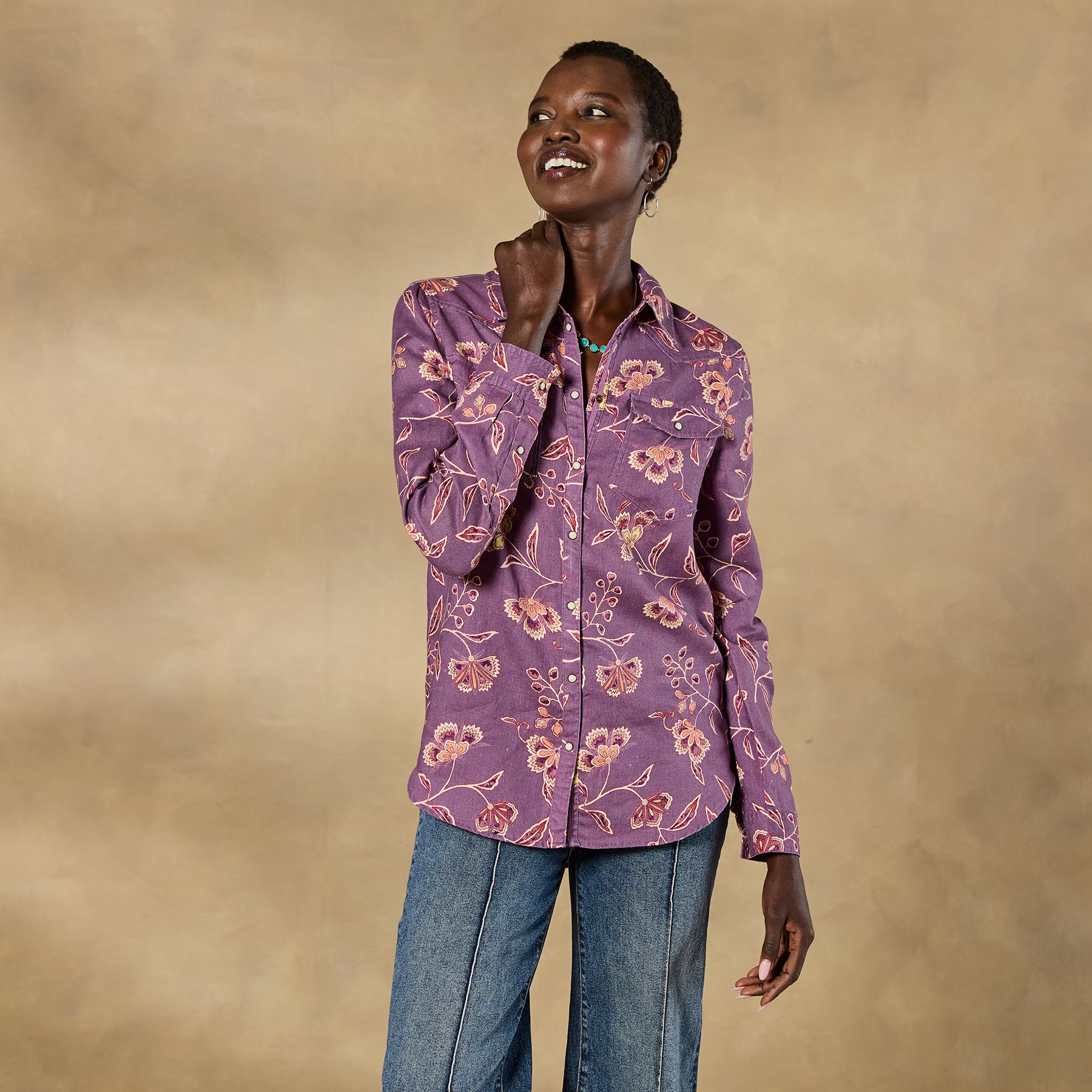 Willow Linen Floral Shirt, Petite | Sundance Outlet