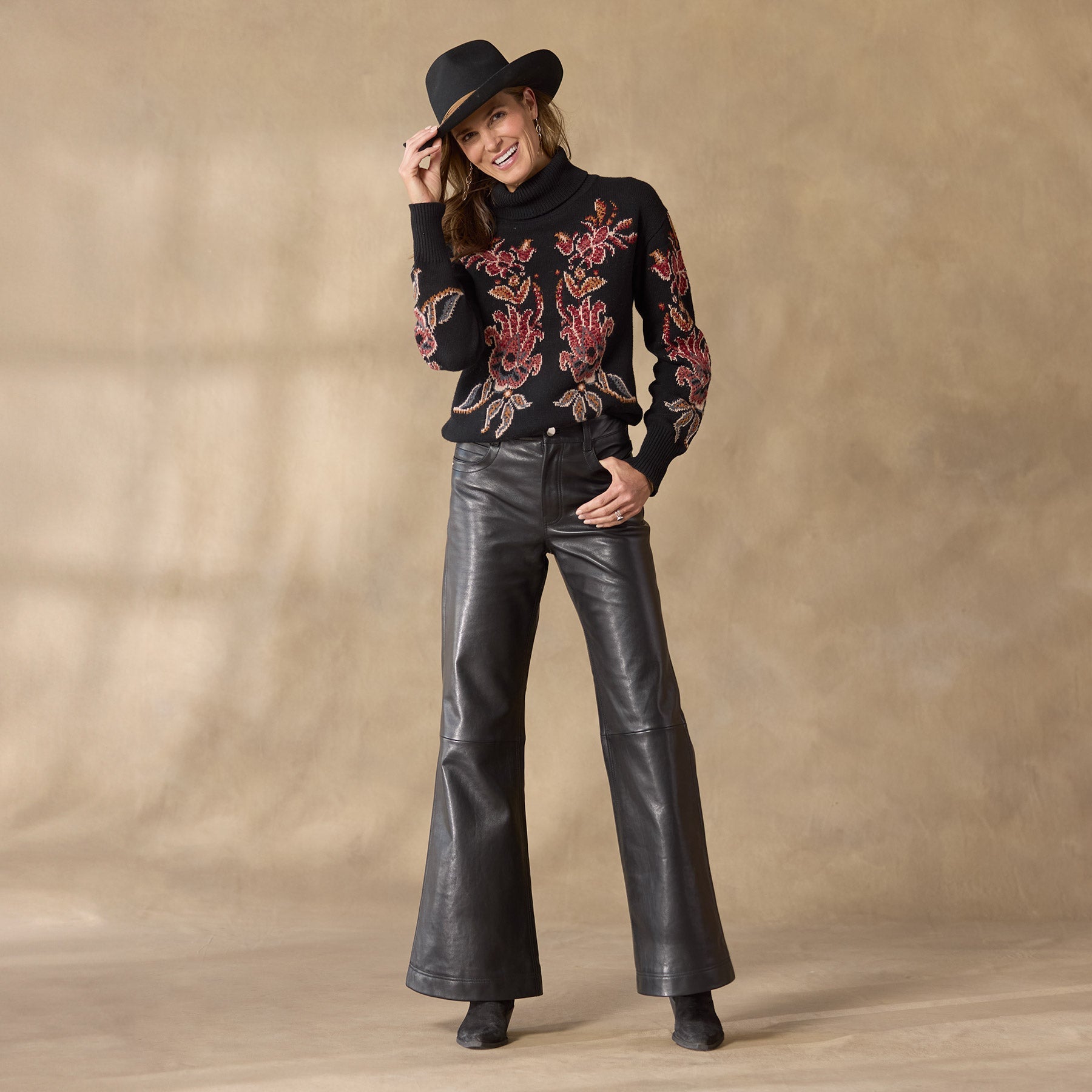 St Anton Wideleg Leather Pants | Sundance Outlet